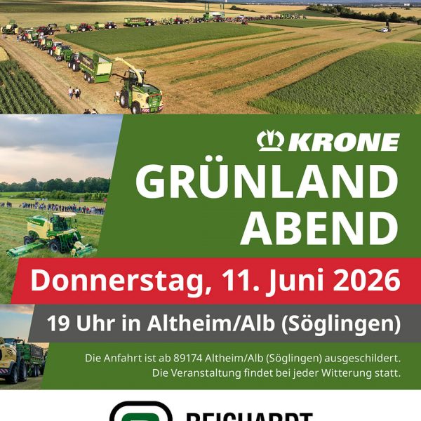 Krone Grünlandabend 2026 bei Reichardt Landmaschinen