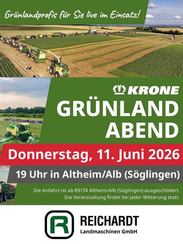 KRONE Grünlandabend 2026 bei Reichardt Landmaschinen in Altheim